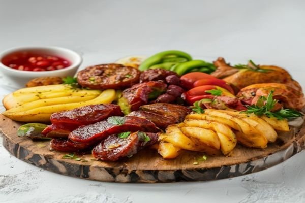 Picada Mediana (Papa francesa, plátano y arepa)
