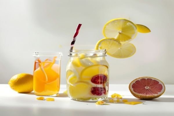 Jarra de Jugo Pequeña en Leche