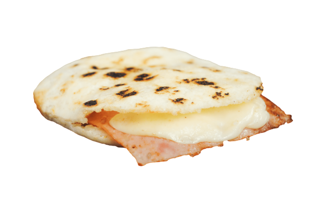 Arepa con Jamon y Queso